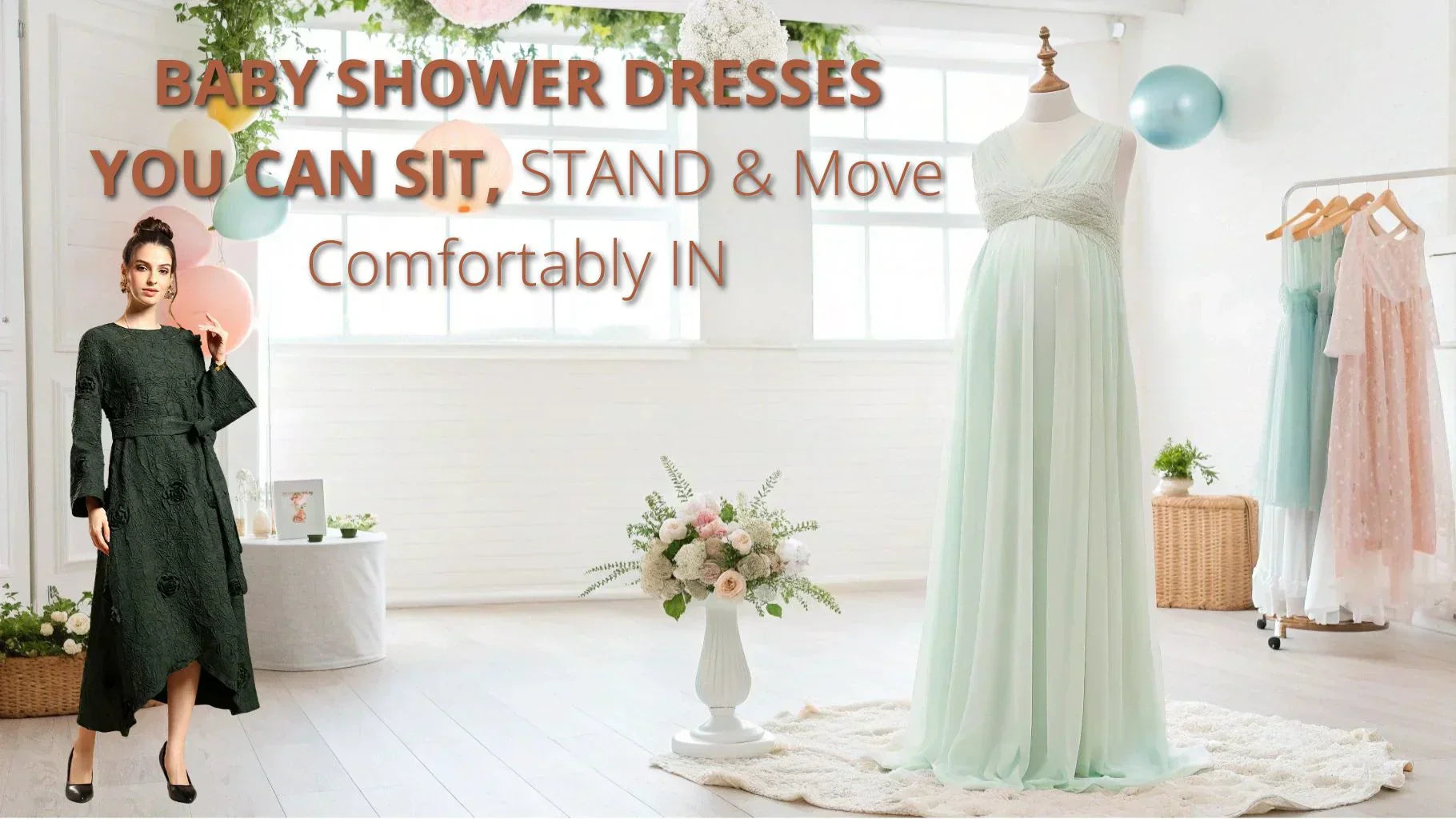 Comfortable Baby Shower Dresses for Long Celebrations Comfortable Baby Shower Dresses for Long Celebrations