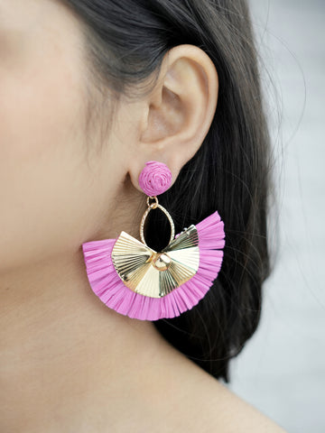 Fuchsia Flare Hoops