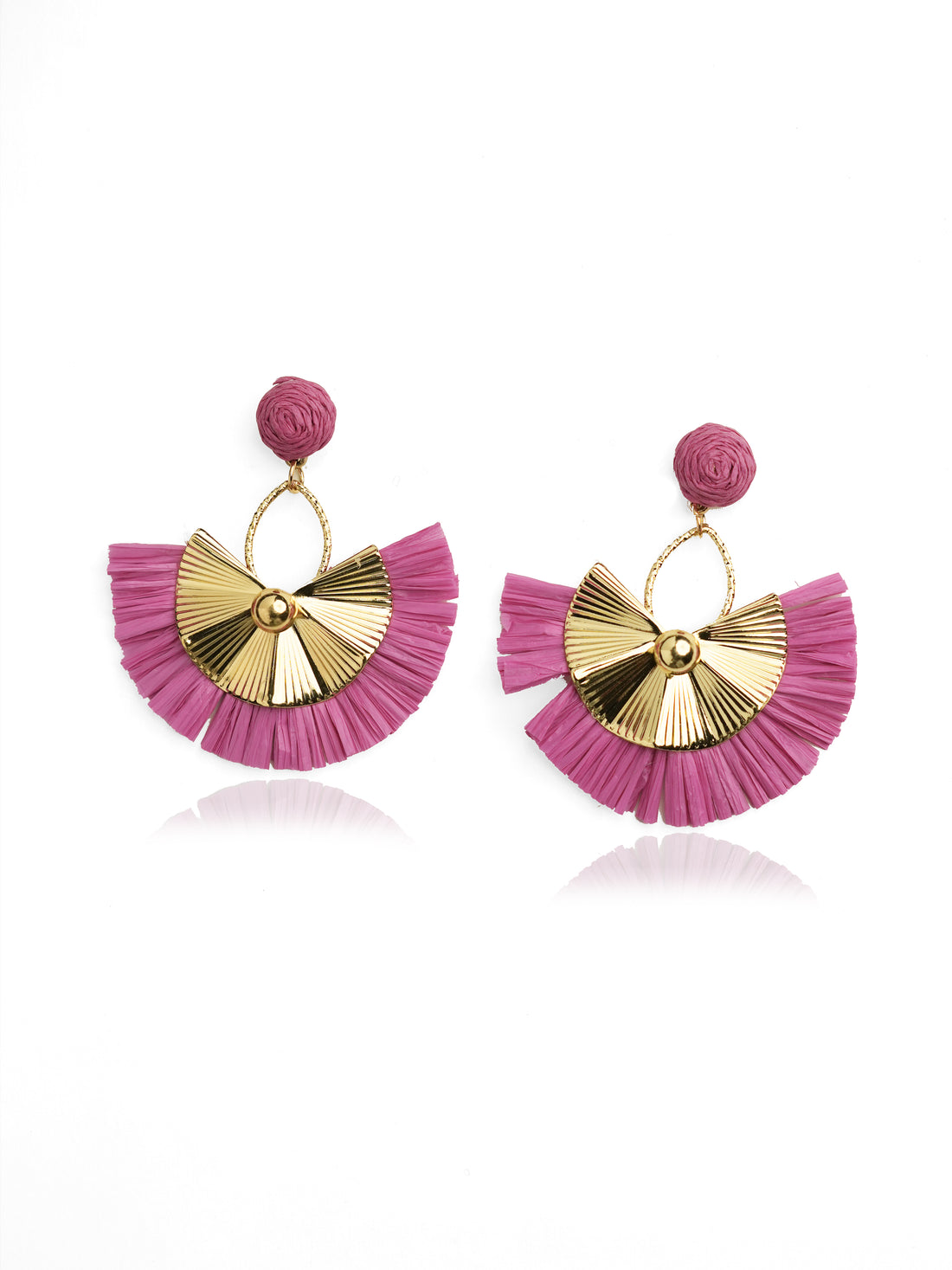 Fuchsia Flare Hoops