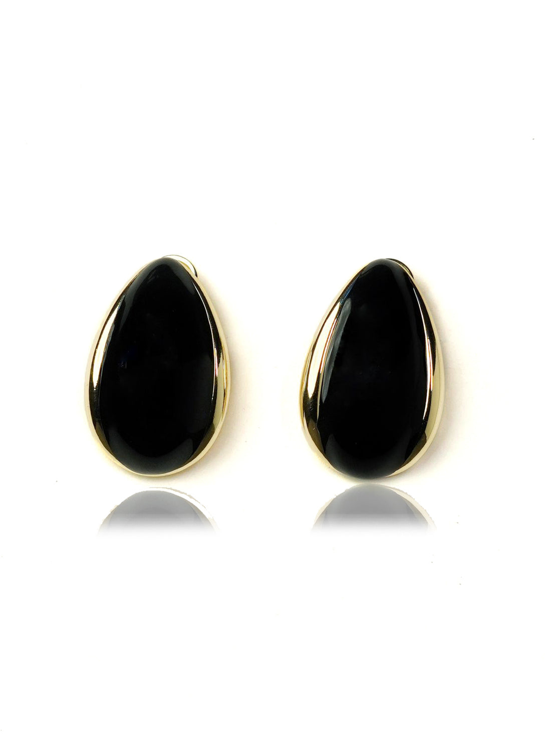 Noir Drop Statement Studs