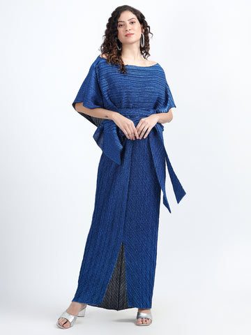 Rougé Dress in Blue and Green