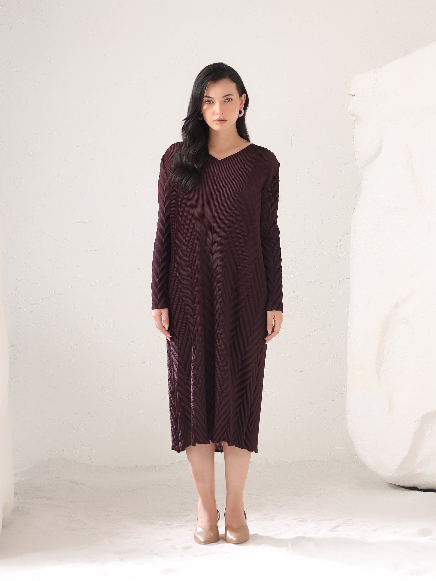 Caliora Pleated Dress
