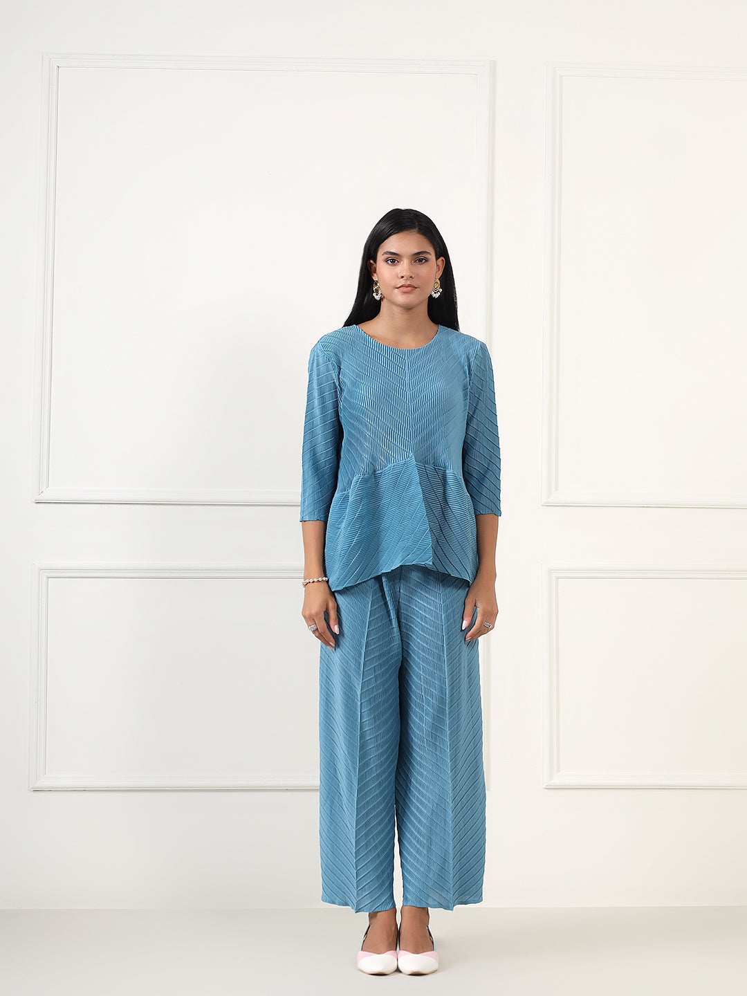 Inaya Pleated Co-ord Set for Women
