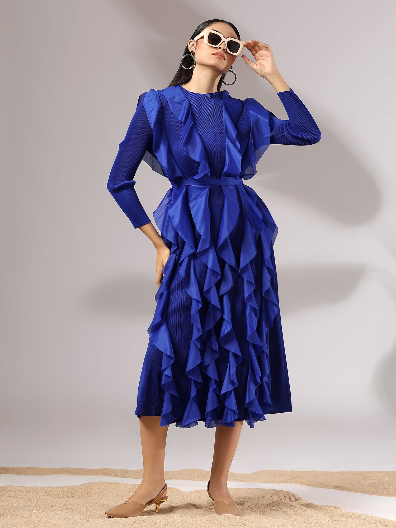 Cascade Ruffle Dress Party Wear | Onto By Aanchal Cascade Ruffle Dress Party Wear | Onto By Aanchal