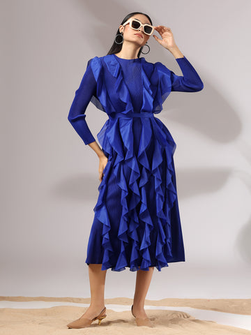 Cascade Ruffle Dress