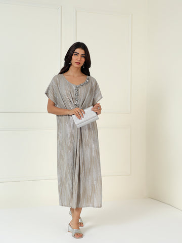 Celeste Metallic Kaftan Dress