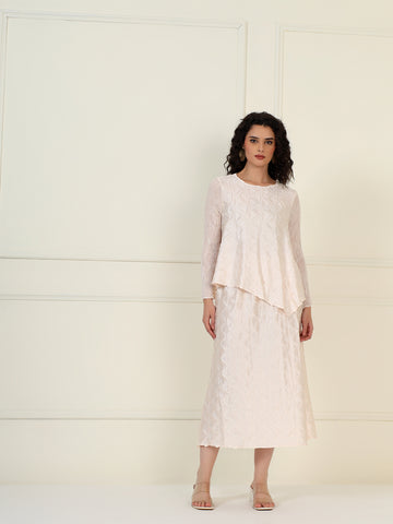 Elysia skirt set in Ivory Blush
