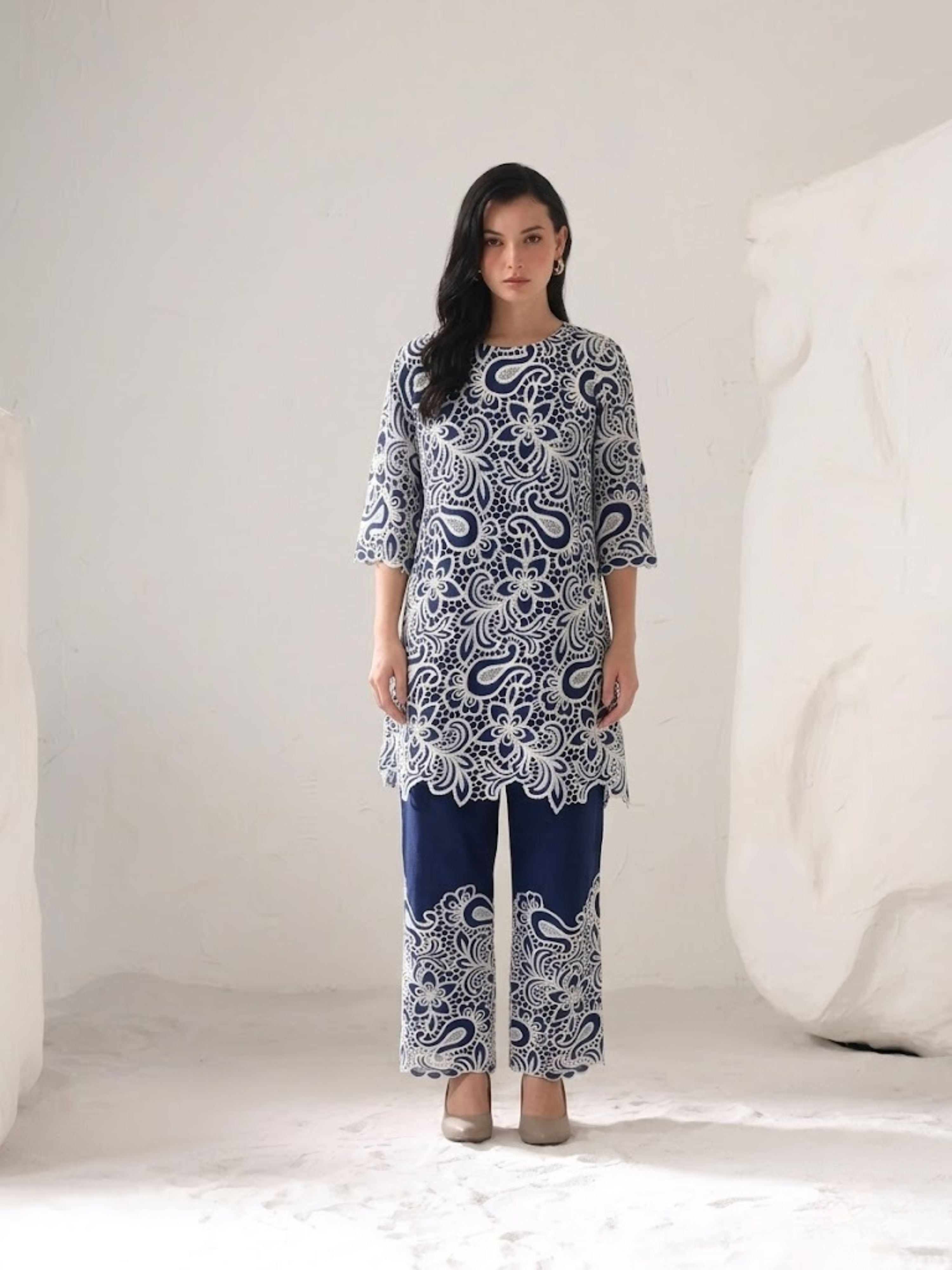 Kaira Co-ord Set in Midnight Blue