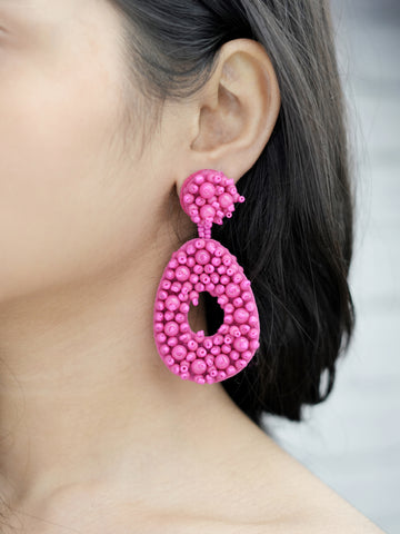 Rosé Pebble Dangle Earrings