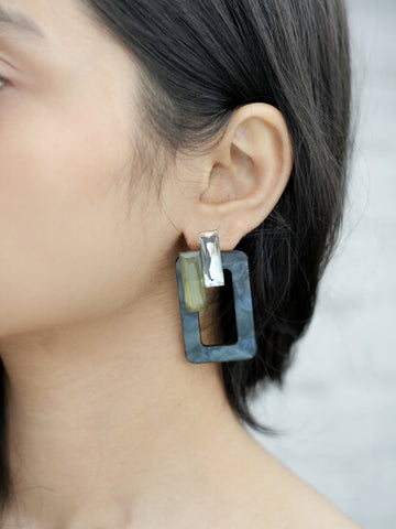 Geo Lucent Drop Earrings