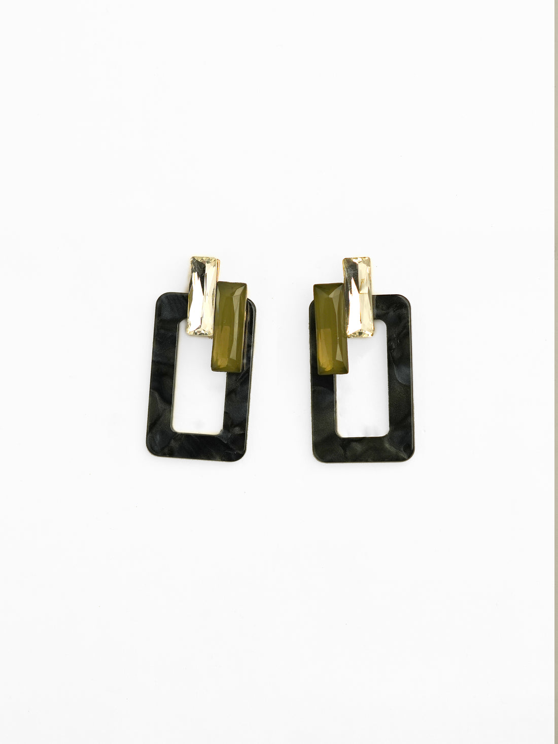 Geo Lucent Drop Earrings