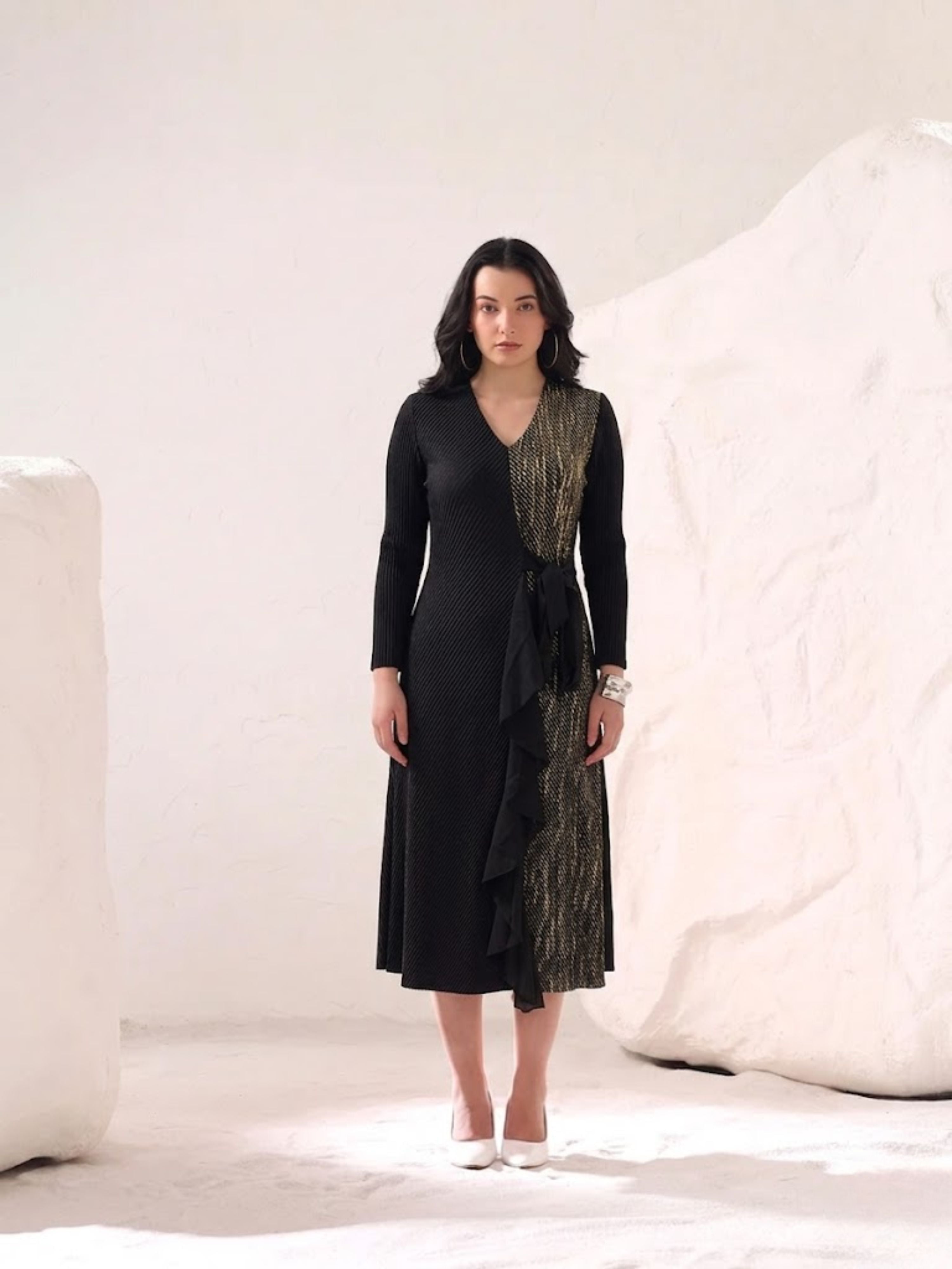 Caela Metallic Dress