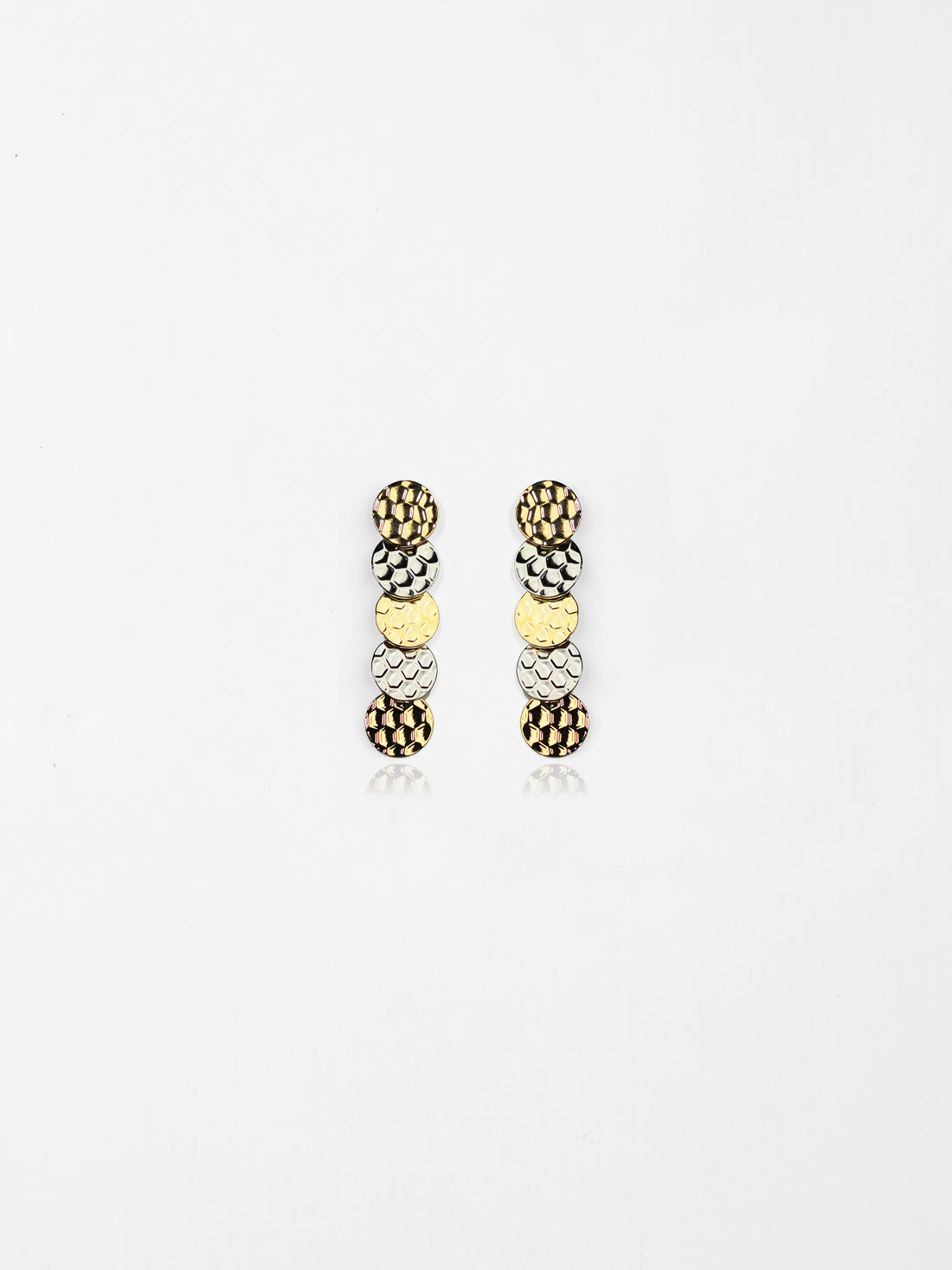 Aurora Tiered Disc Earrings