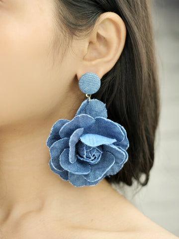 Denim Bloom Earrings