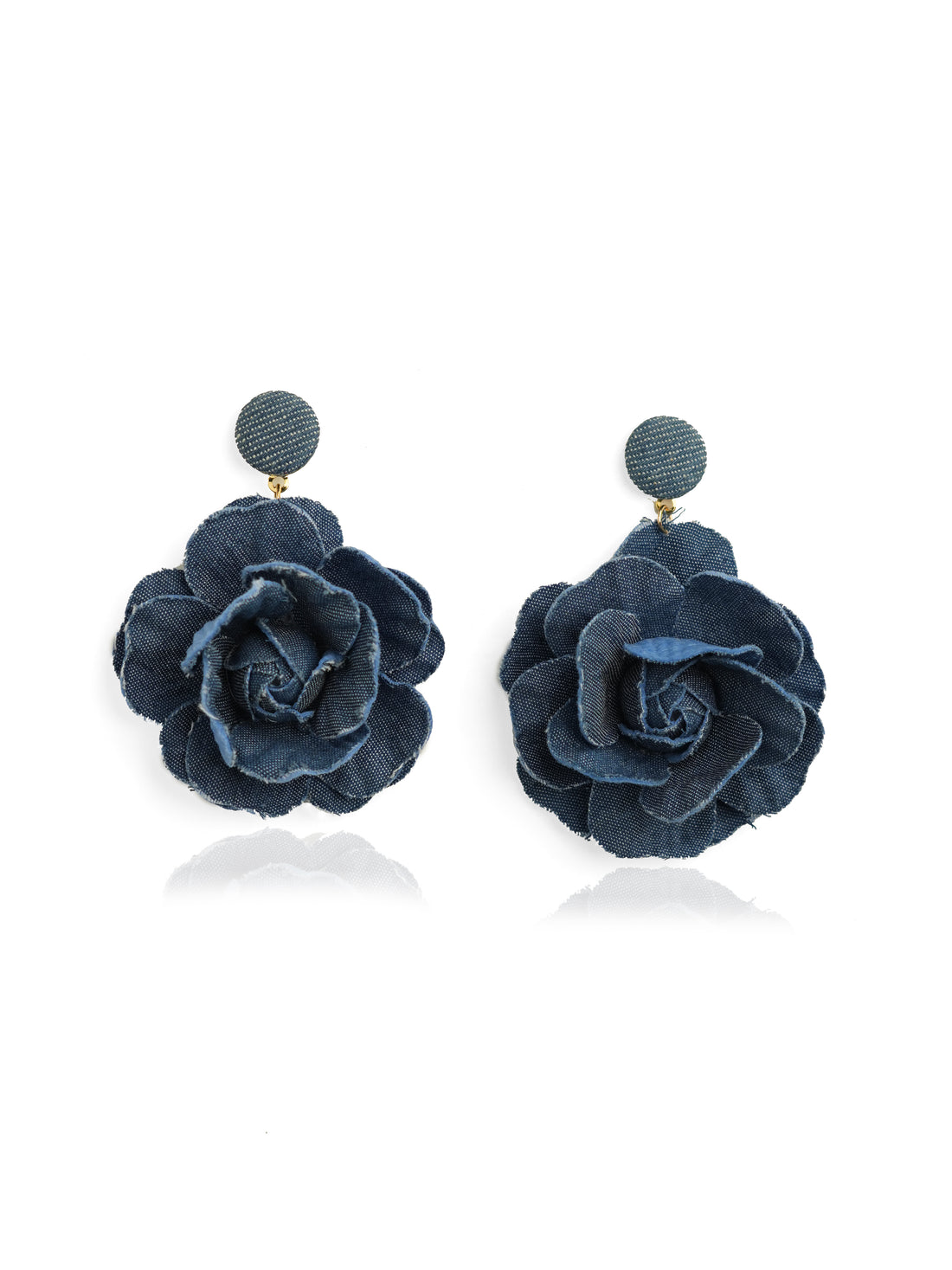 Denim Bloom Earrings