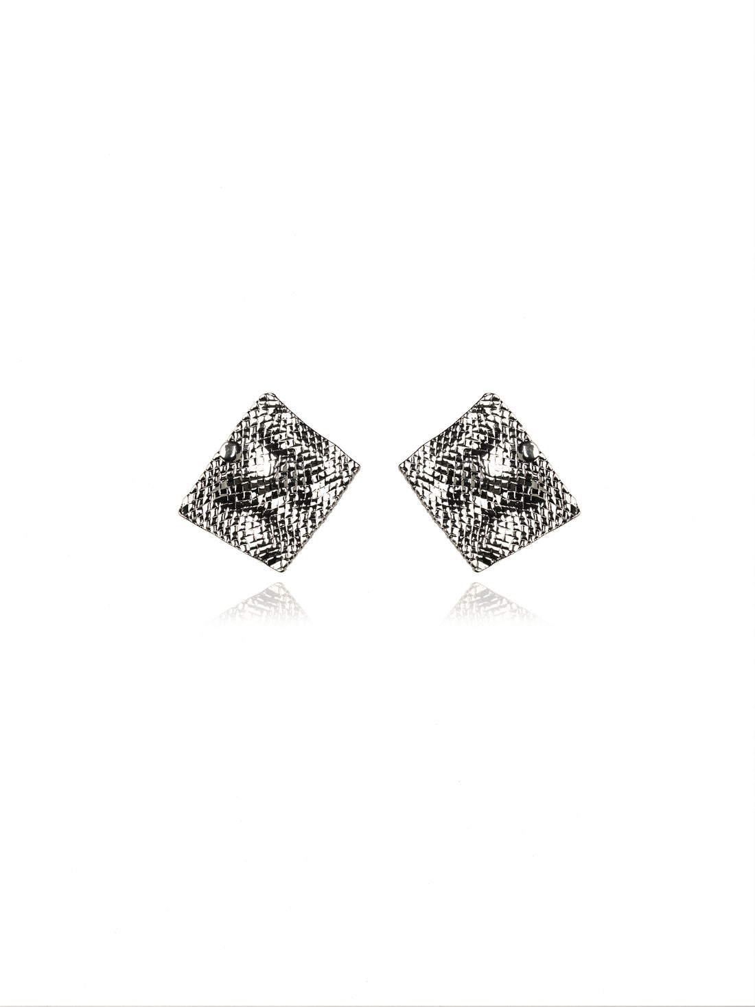 Silver Cipher Earrings