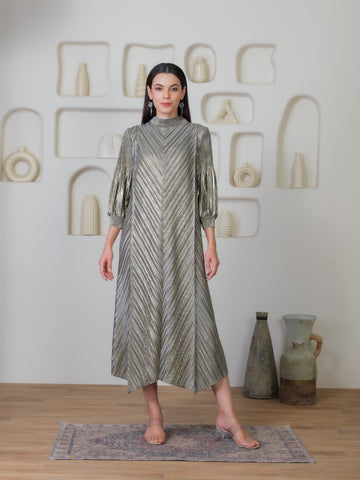 Nahria Metallic Dress