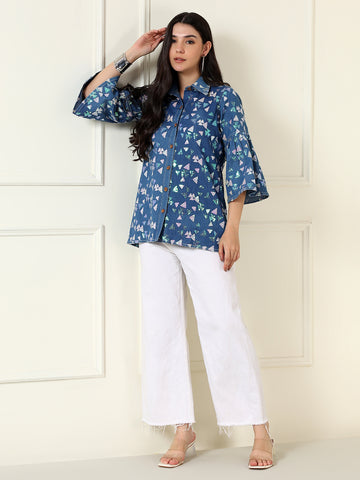 Shimmerwave Denim Shirt
