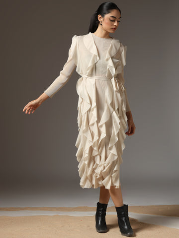 Cascade Ruffle Dress
