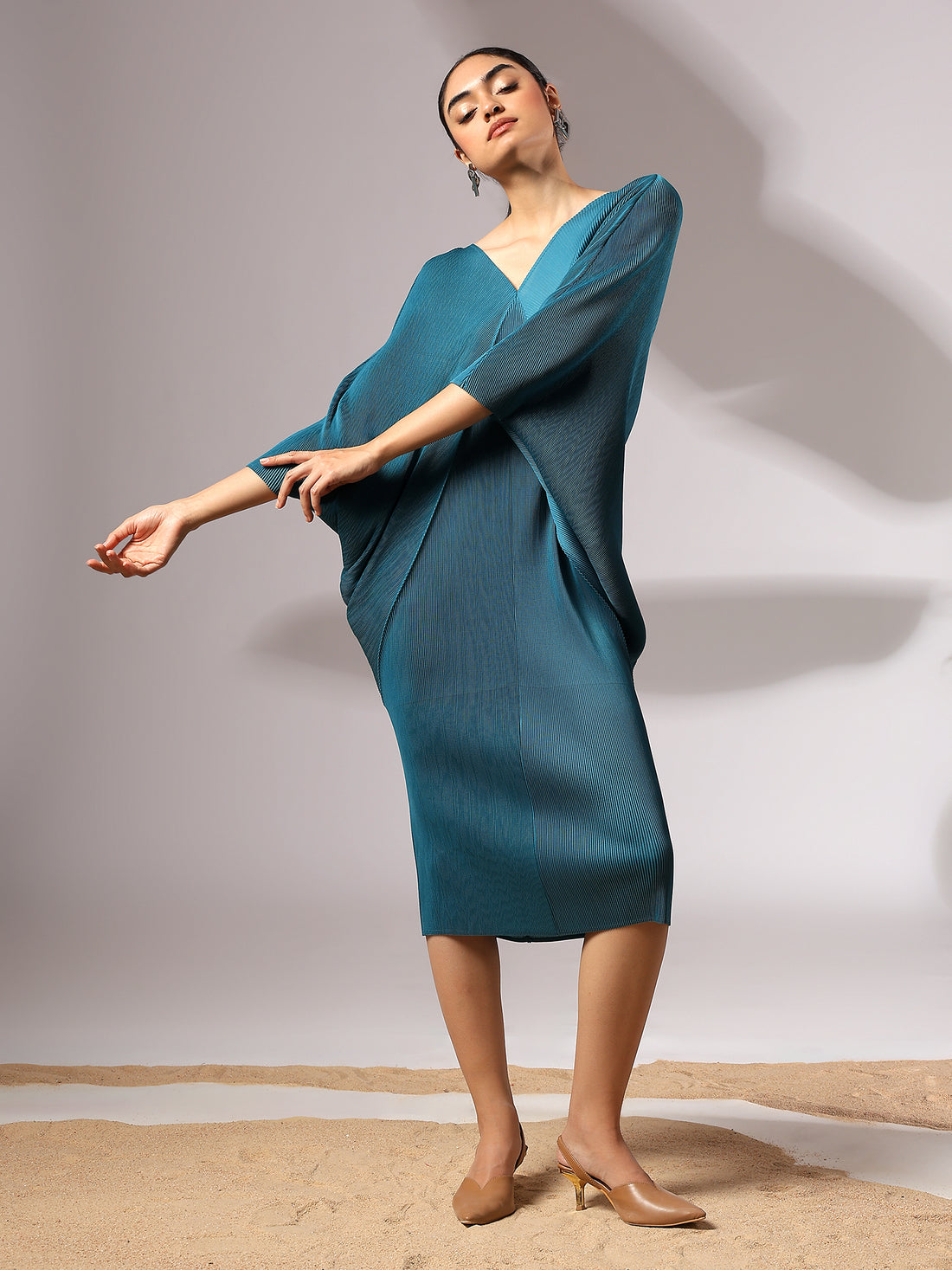 Ripple Drape Dress