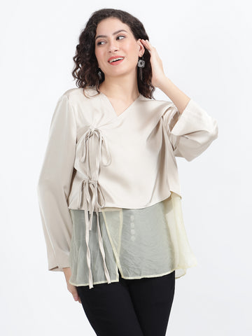 Trio-Silk and Organza Top