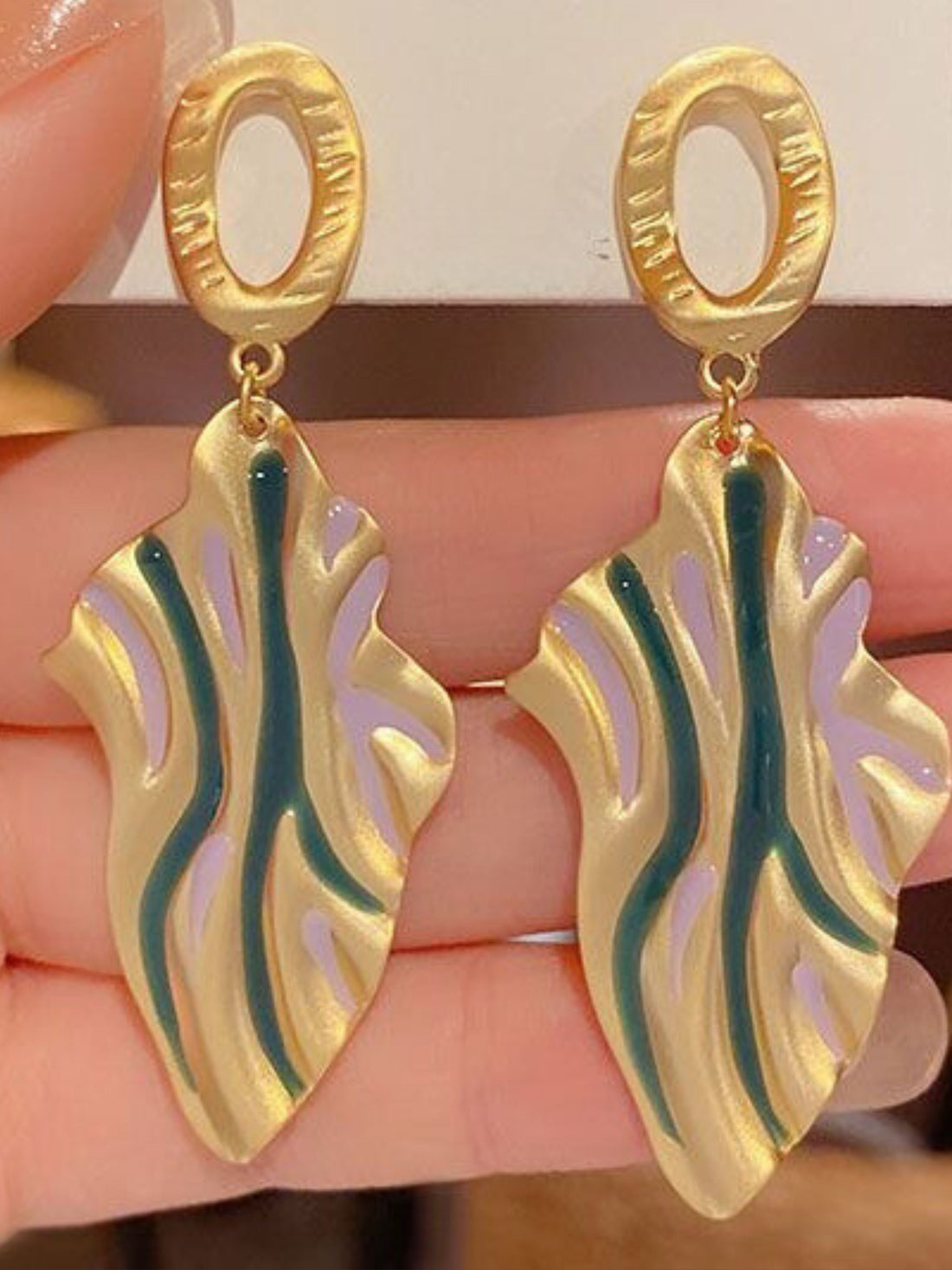 Buy Whispering Winds Green Earrings