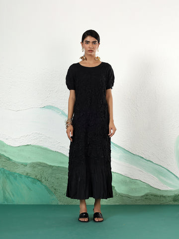 Florette Crinkle Midi Dress