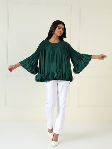 Riva Top In Emerald Green