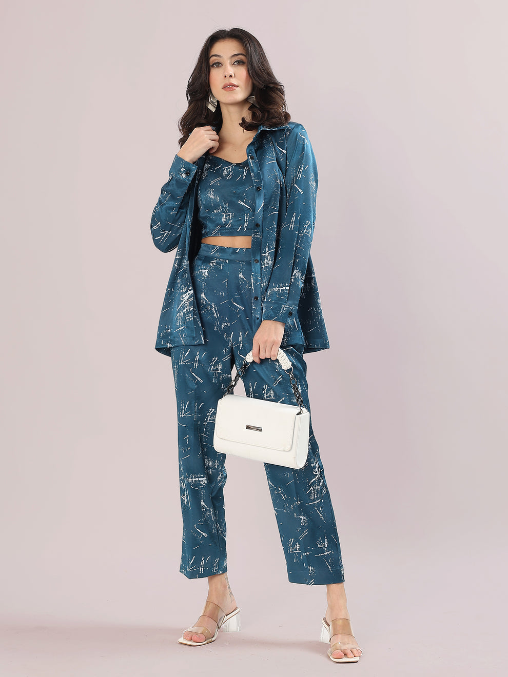 Nayela Metallic Co ord Set