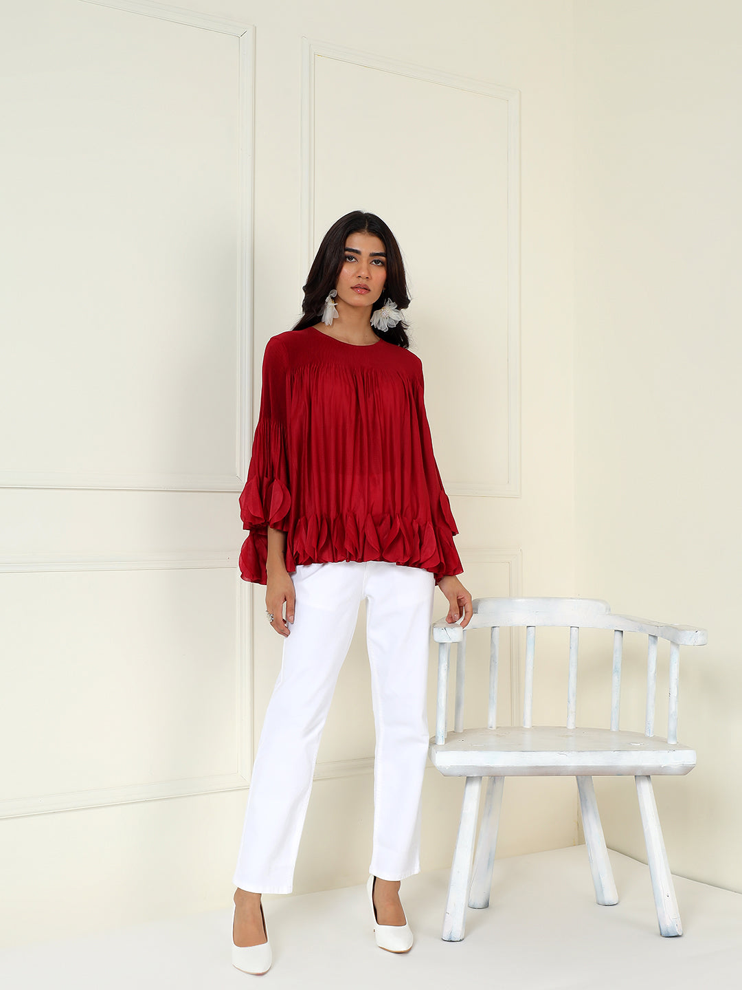 Riva Top in Ruby Red