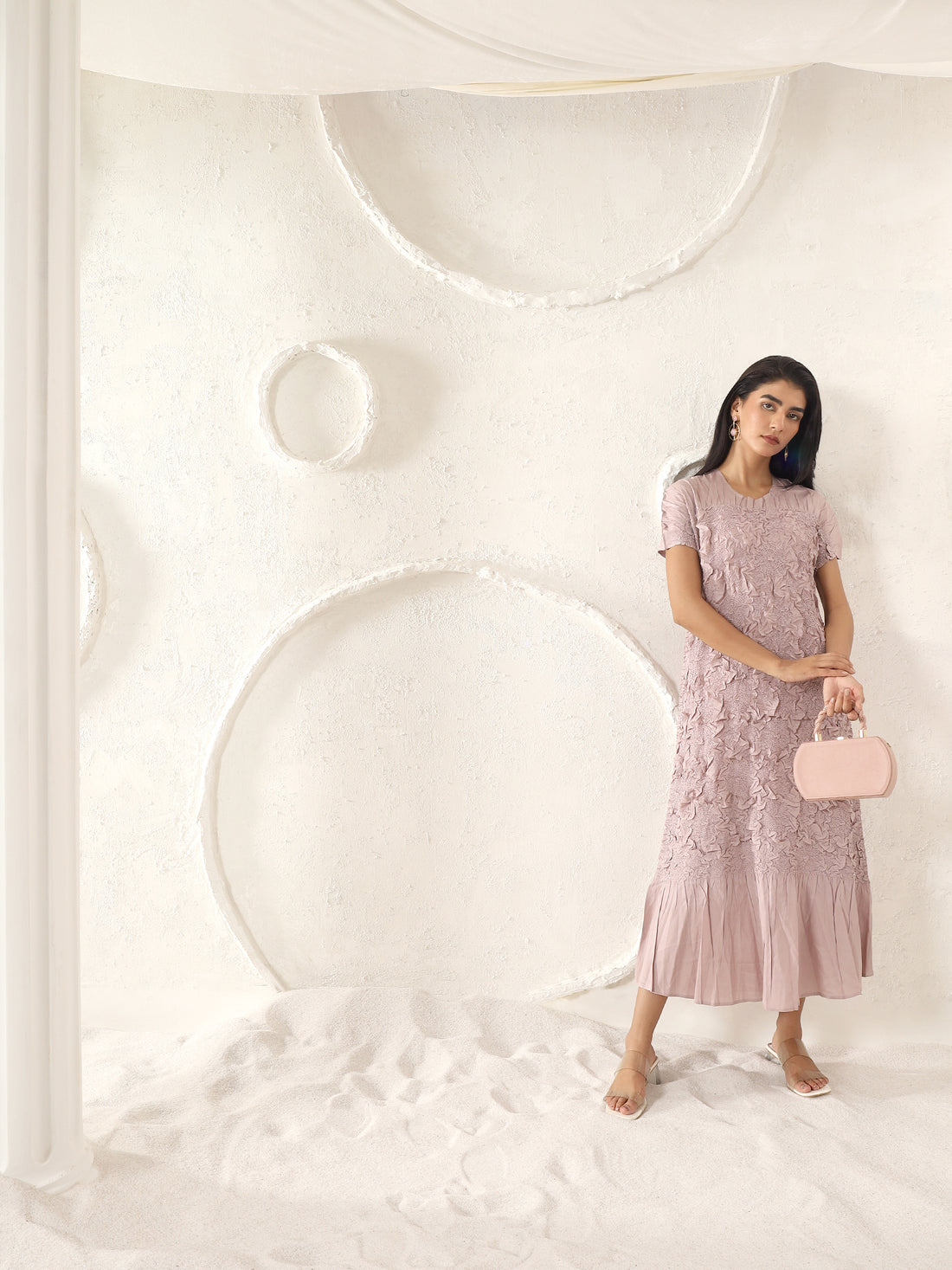 Florette Crinkle Midi Dress