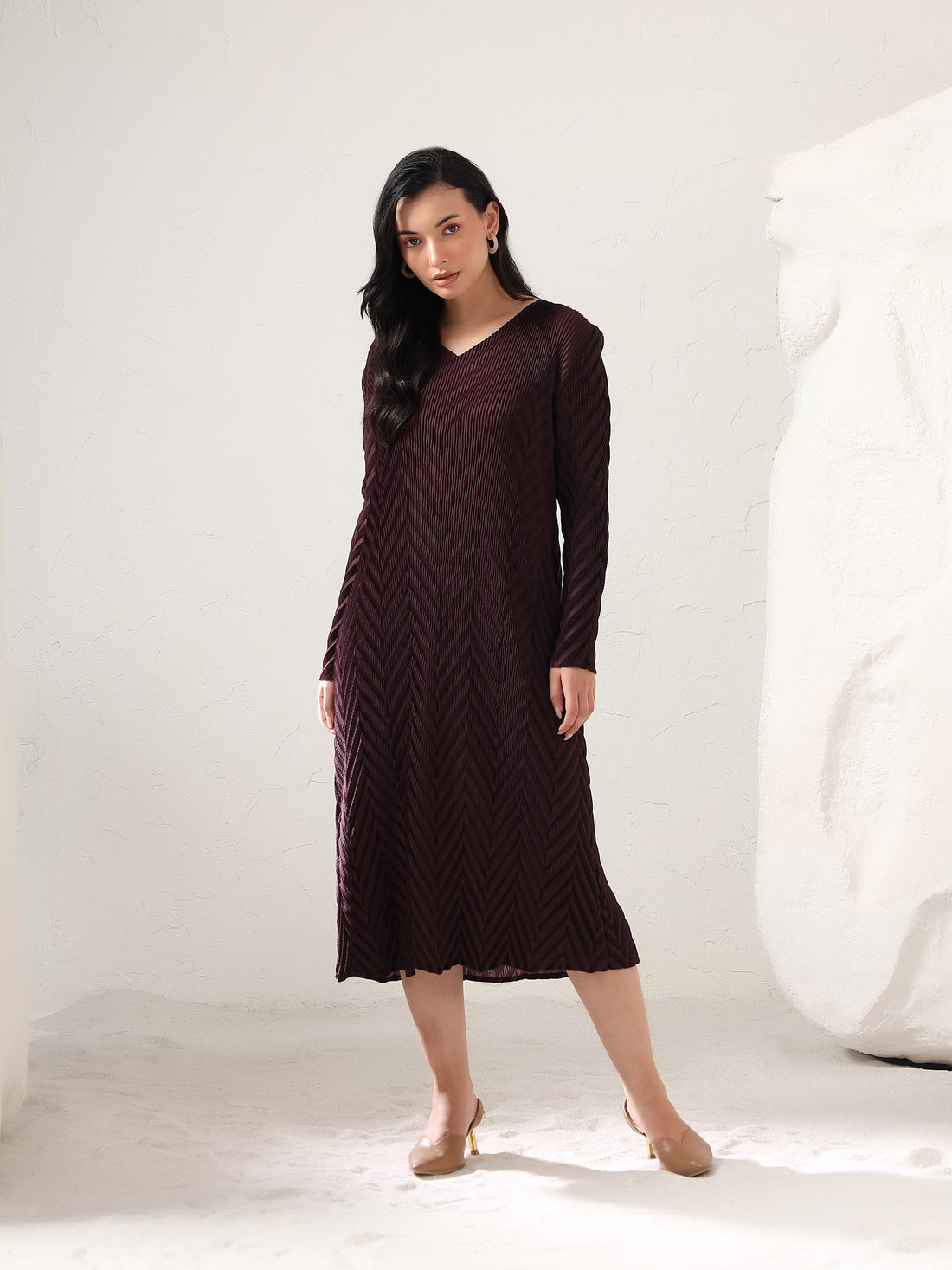 Caliora Pleated Dress