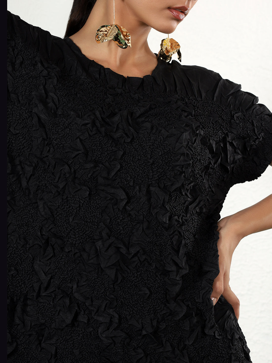 Florette Crinkle Midi Dress