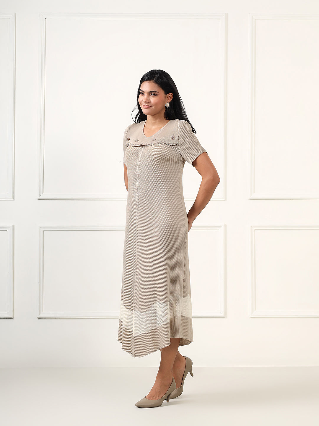 Saira Pleated Dress