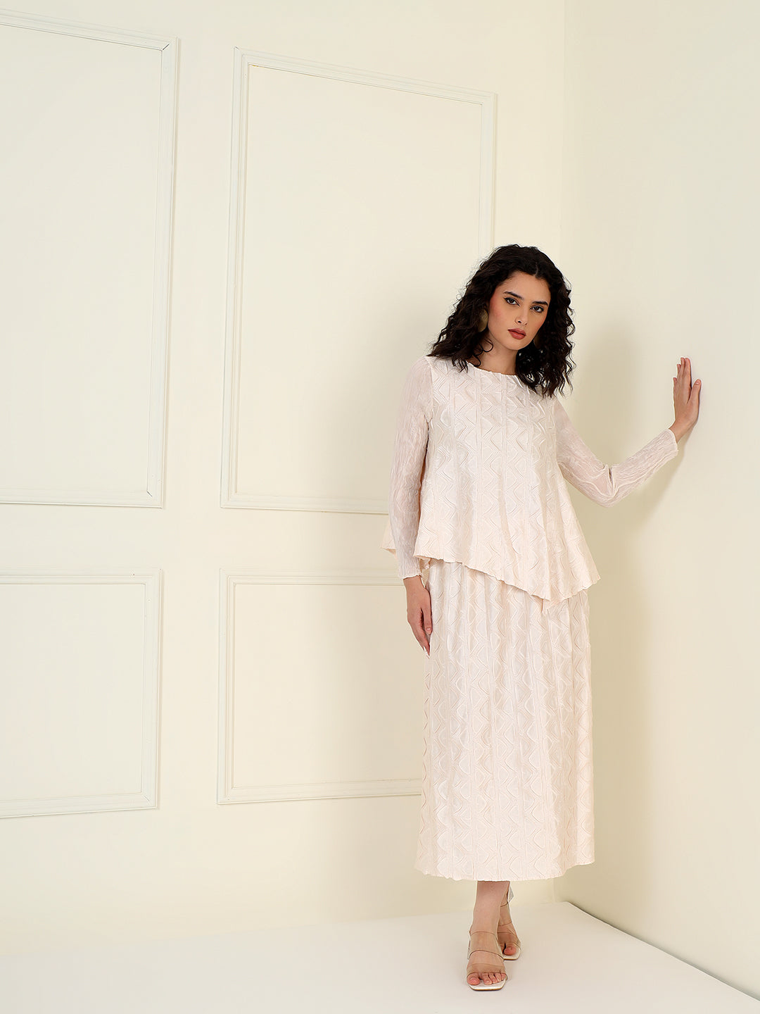 Elysia skirt set in Ivory Blush