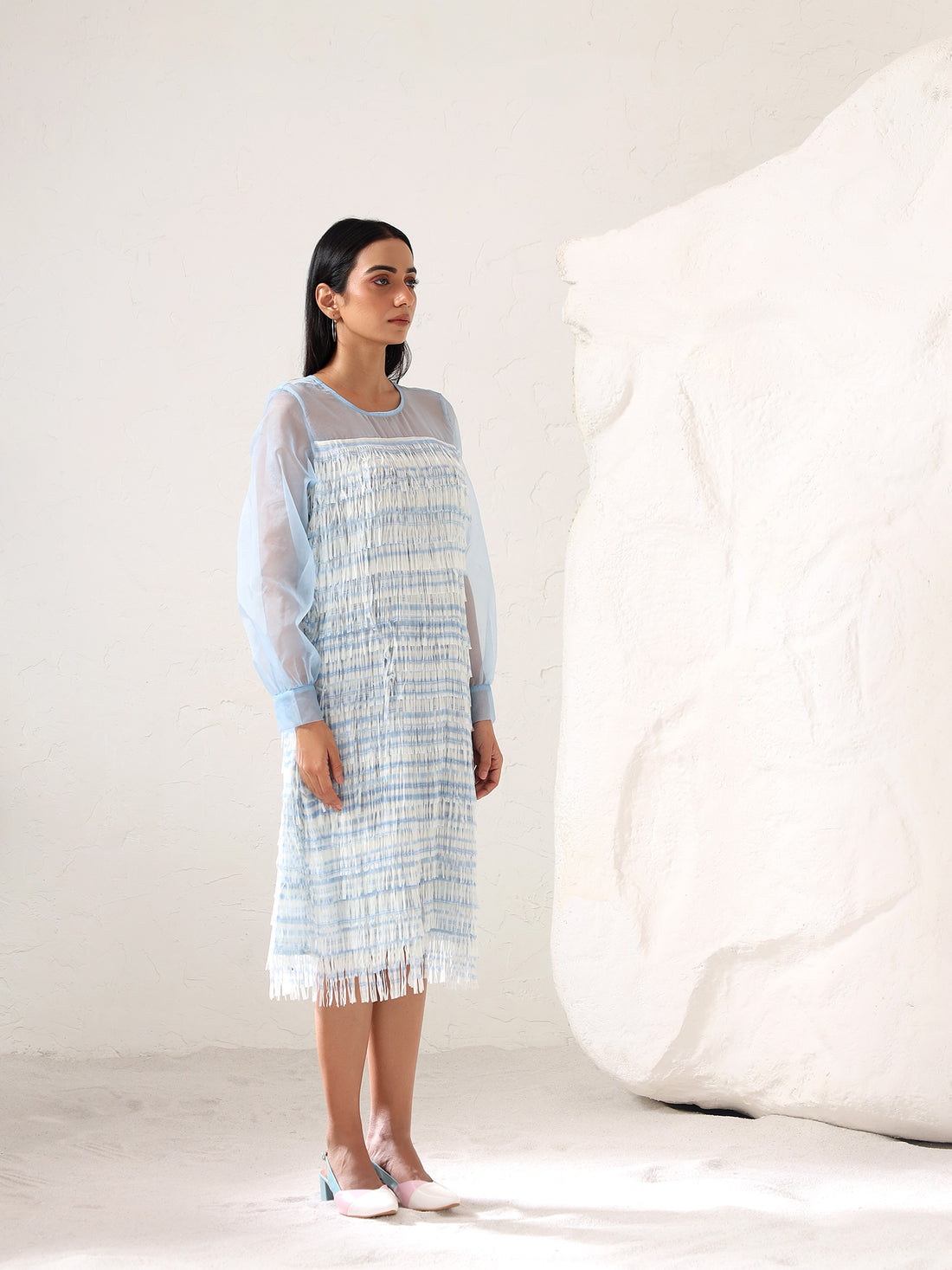 Sky Fringe Dress