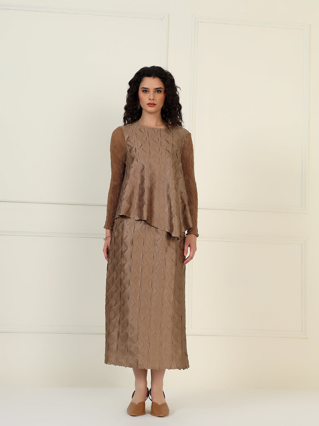 Elysia skirt set in Mocha