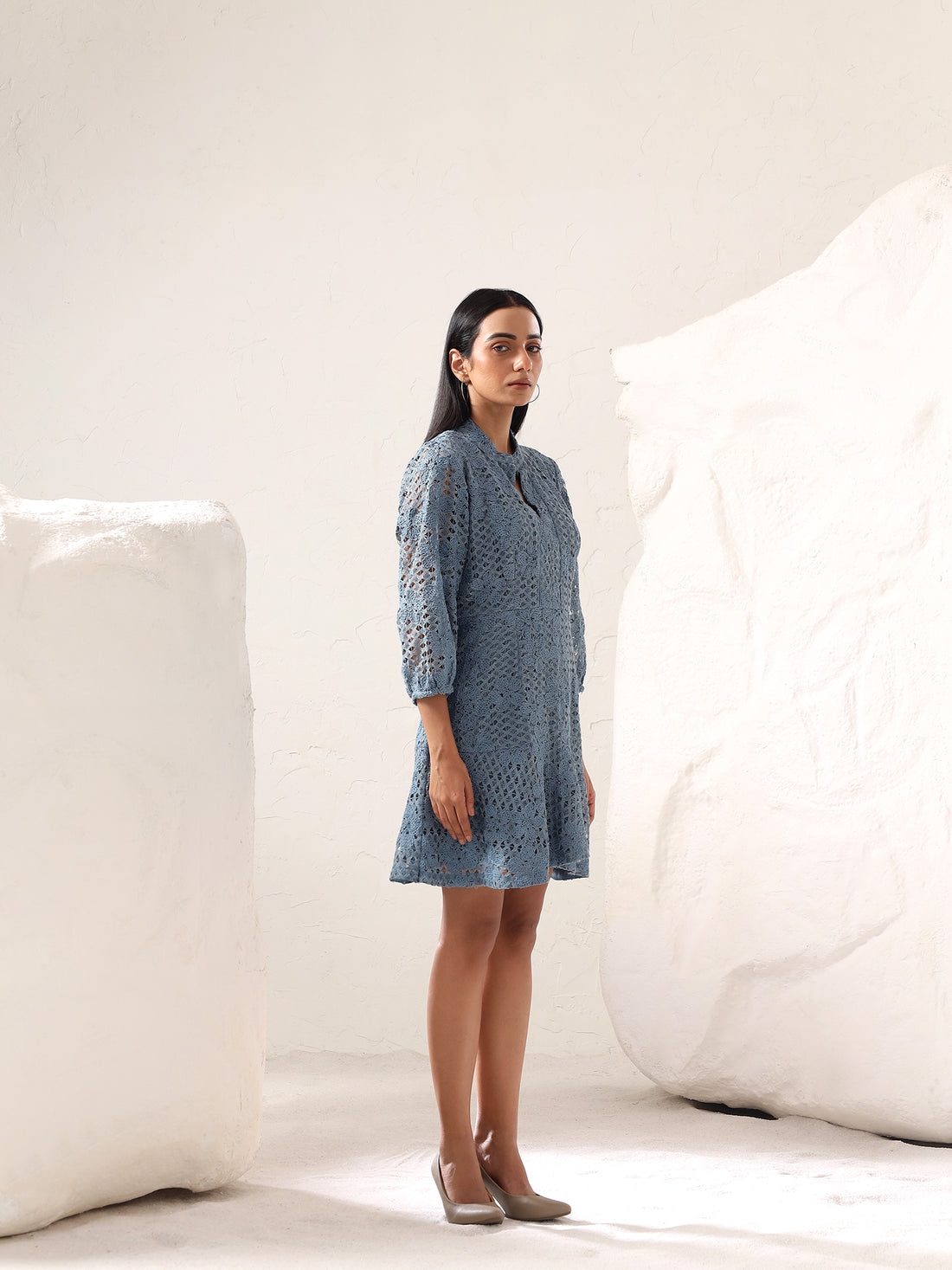 Ziva Embroidered Lace Dress
