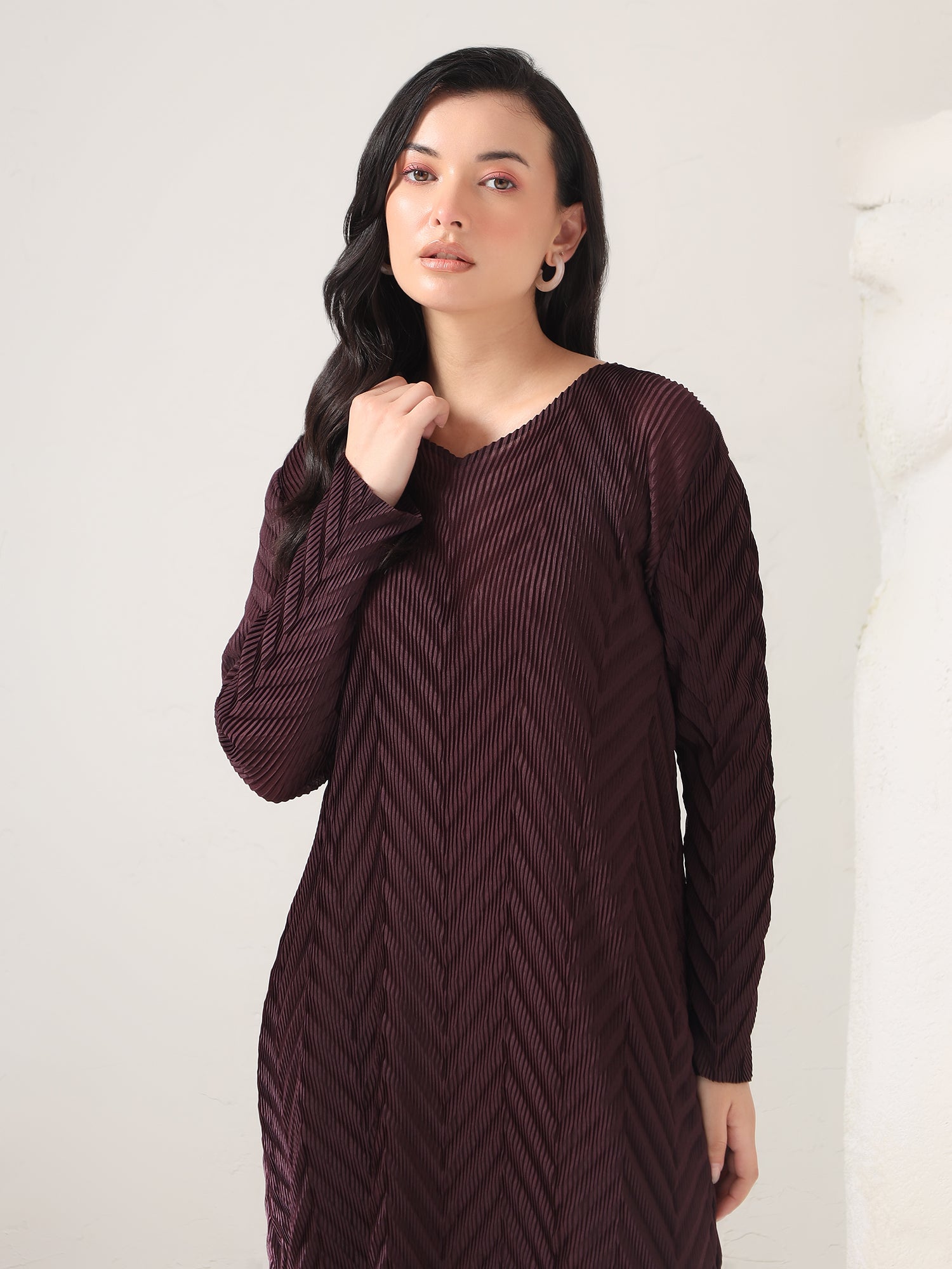 Caliora Pleated Dress