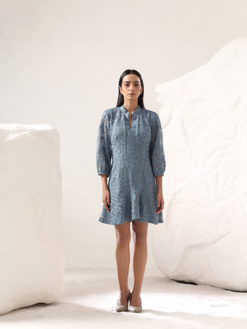 Ziva Embroidered Lace Dress