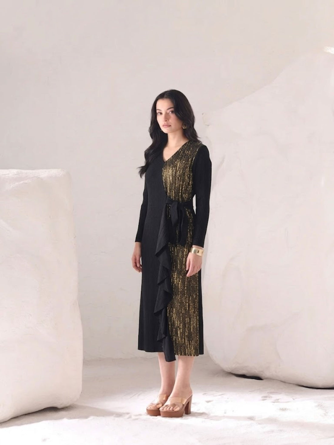 Caela Metallic Dress