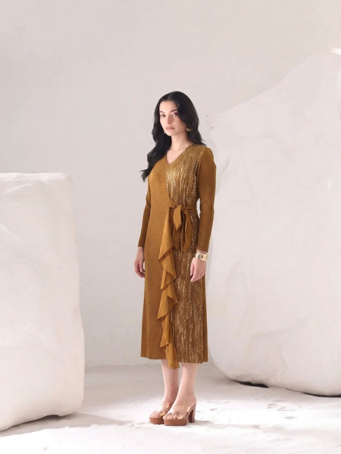 Caela Metallic Dress