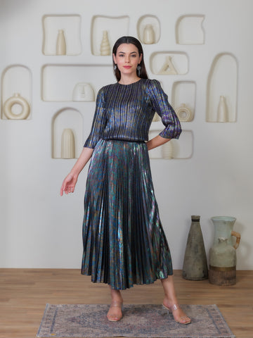 Mirage Metallic Skirt Set