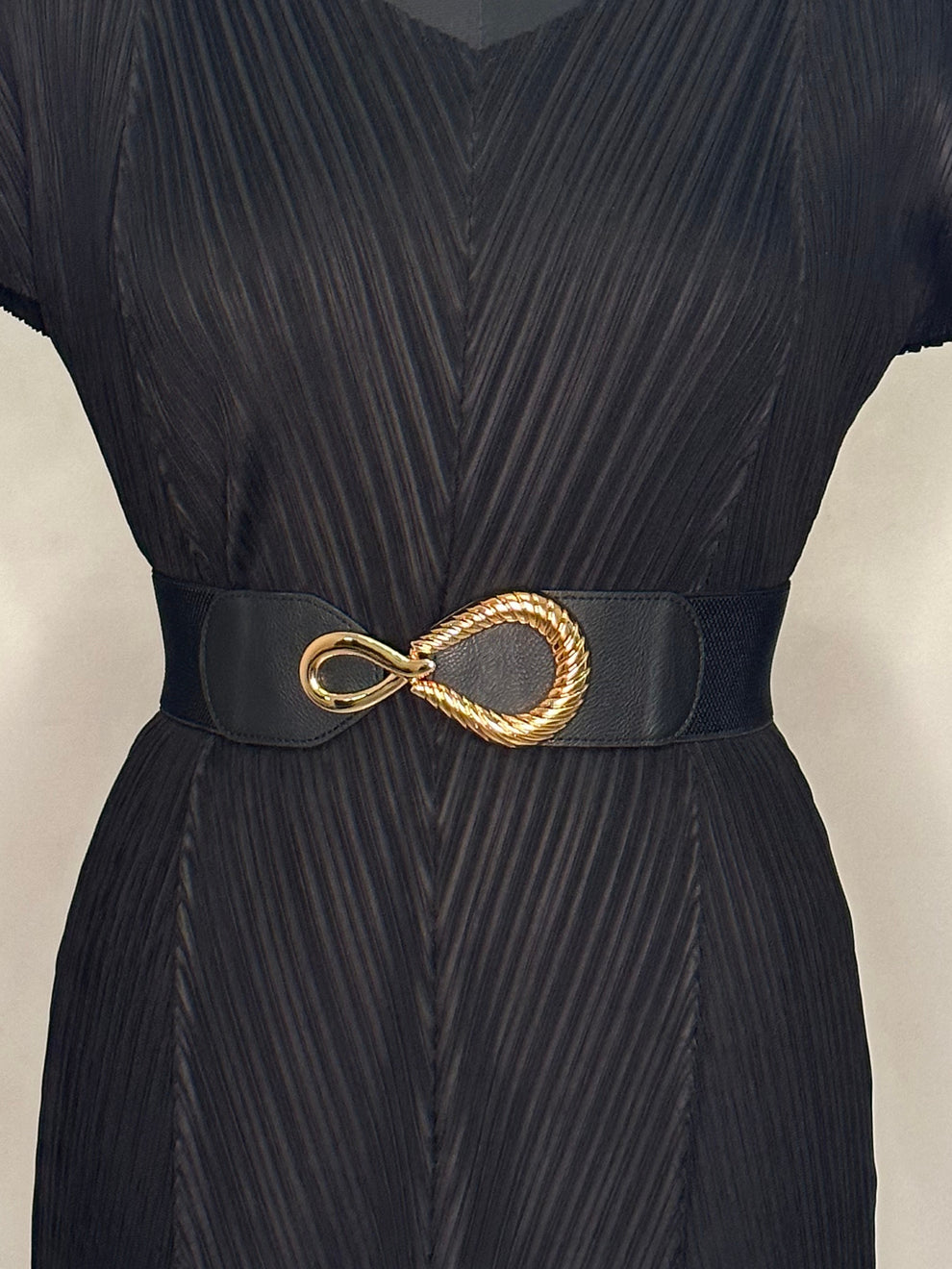 Bold Majesty Belt - Black Belt With Gold/Copper Detailing