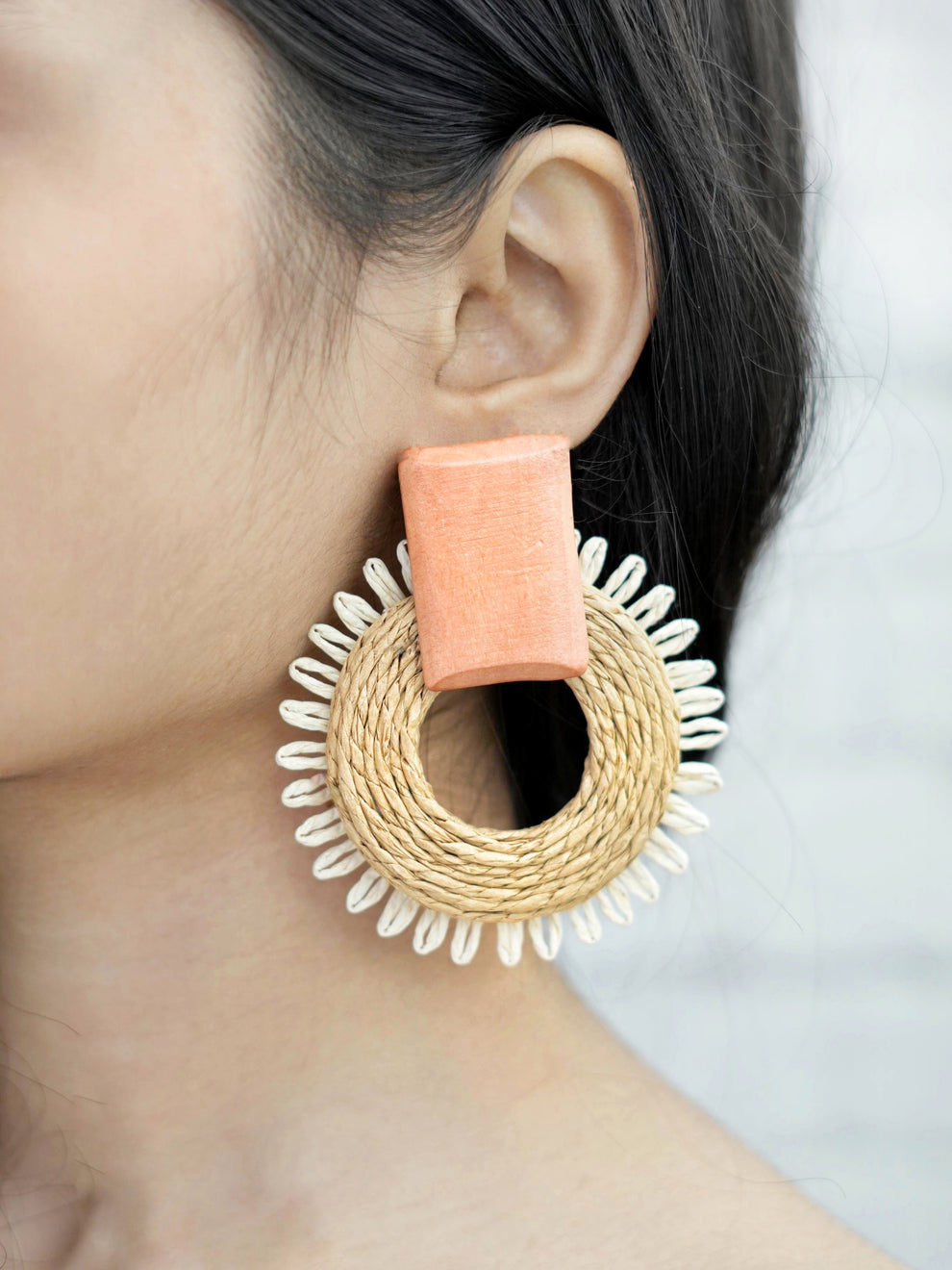 Tangerine Bloom Hoops