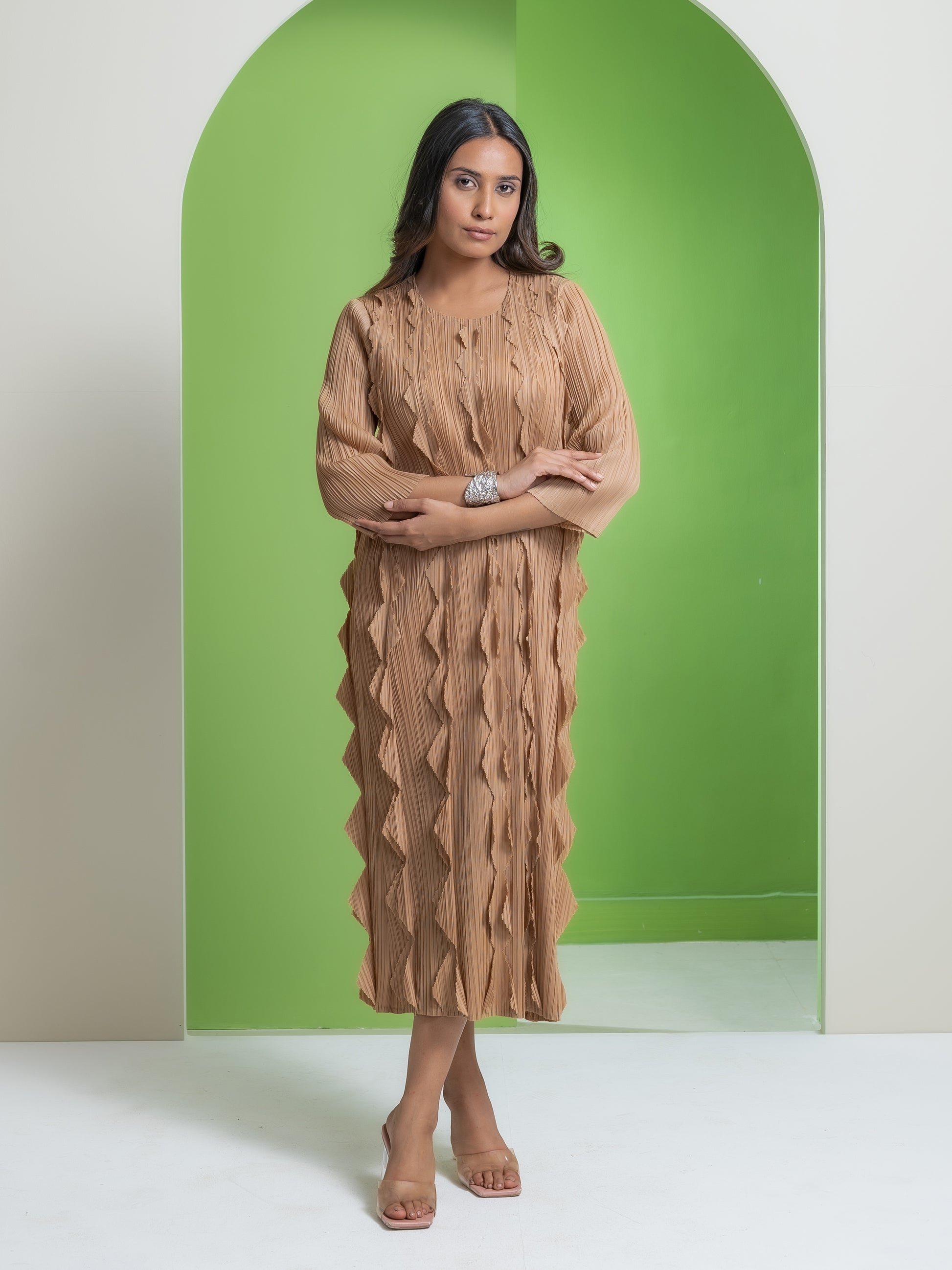 willow pleated midi dress Staud, Willow Dress in Tulip, Size 10