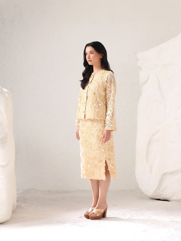 Zinia Sequins Skirt Set