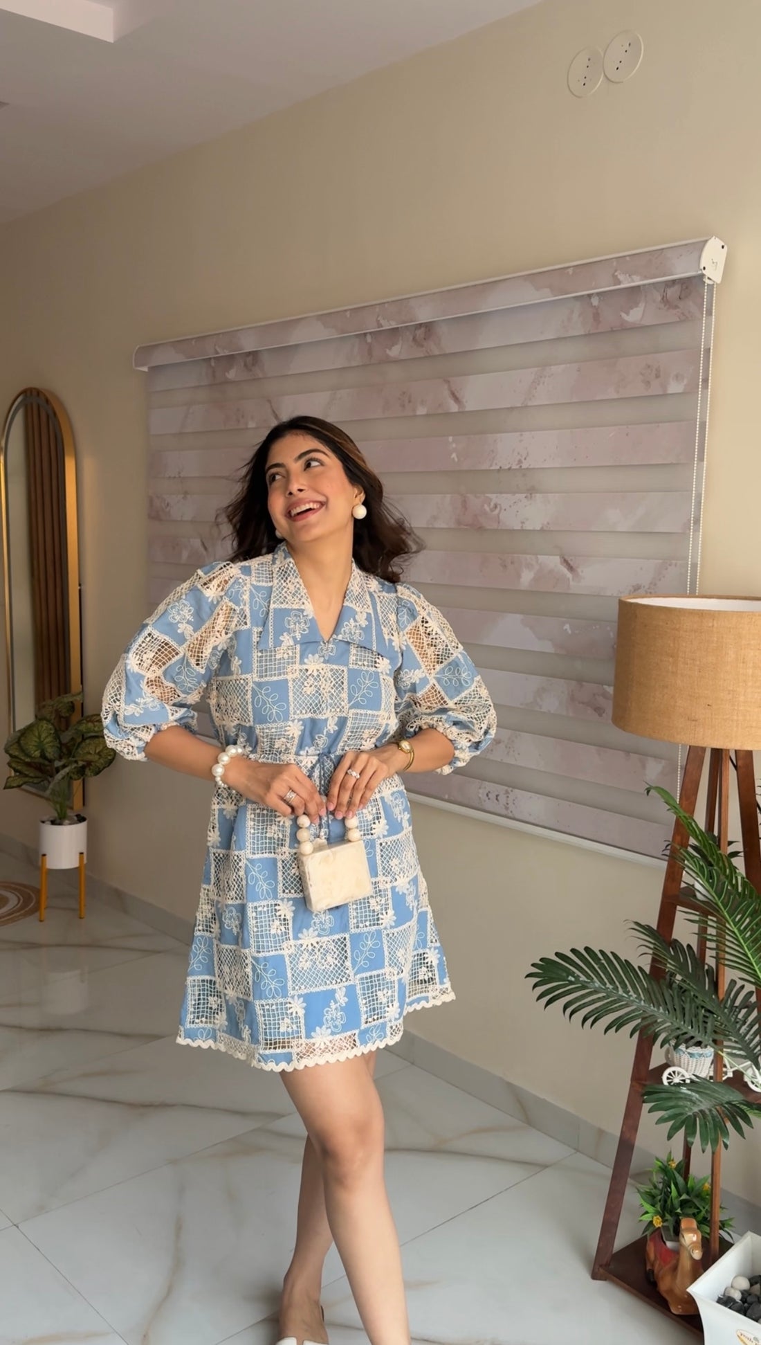 Azure Cutwork Dress