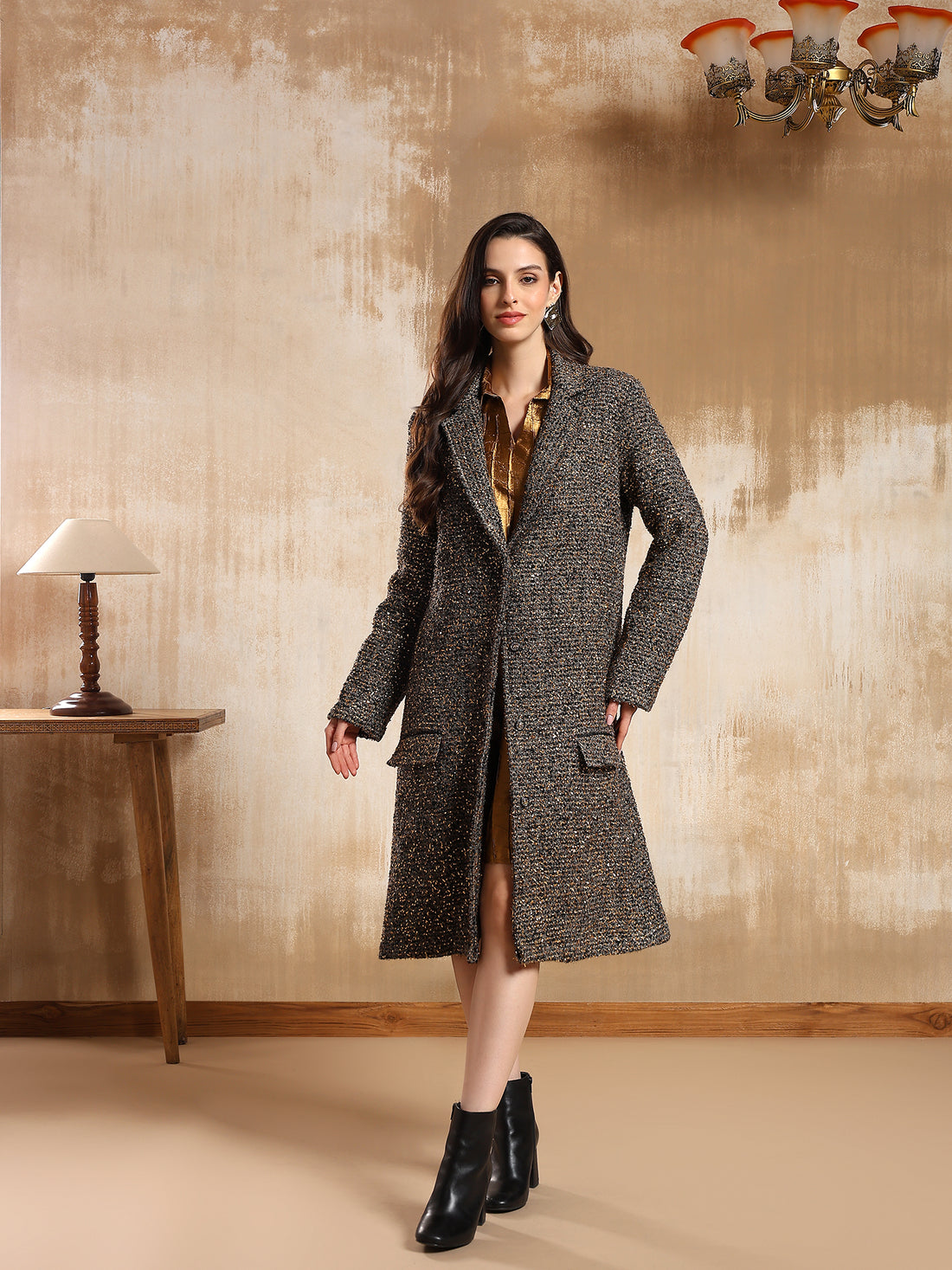 Blair Golden Tweed Coat
