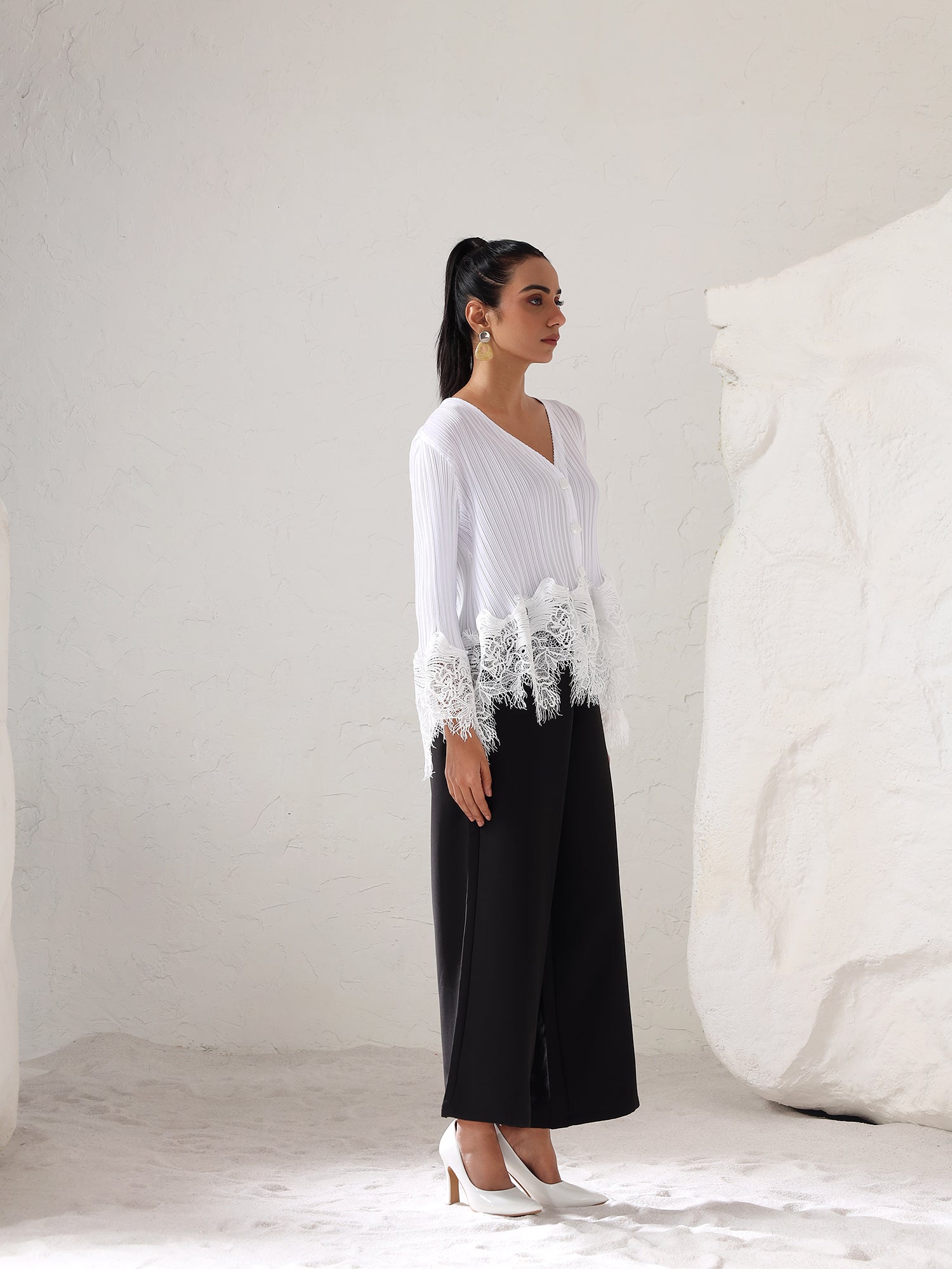 Evarielle Pleated Top